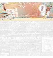 Studio Light - Write Your Story, Vellum Sheets, Letter, Newspaper & Dried Flowers, 6 arkkia