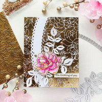 Pinkfresh Studio - Peony Print, Hot Foil Plate