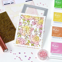 Pinkfresh Studio - Peony Print, Kerrossapluunasetti