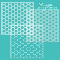Honey Bee Stamps - Hexagon, Kerrossapluunasetti