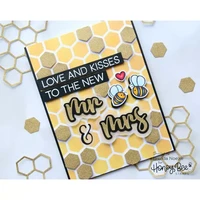 Honey Bee Stamps - Hexagon, Kerrossapluunasetti