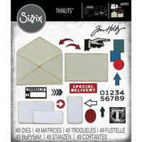 Sizzix - Thinlits Dies By Tim Holtz, Postale, Stanssisetti