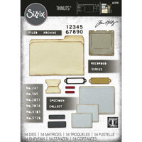 Sizzix - Thinlits Dies By Tim Holtz, Specimen, Stanssisetti