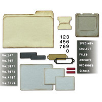 Sizzix - Thinlits Dies By Tim Holtz, Specimen, Stanssisetti