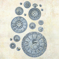 Prima Marketing - Finnabair Mould, Clock Faces, Silikonimuotti