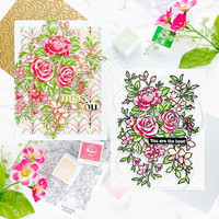 Pinkfresh Studio - Fancy Rose Bunch, Leimasetti