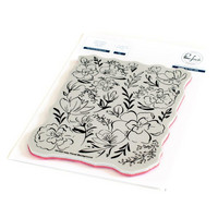 Pinkfresh Studio - Cling Rubber Stamp, Inky Floral, Leima