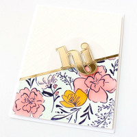 Pinkfresh Studio - Cling Rubber Stamp, Inky Floral, Leima
