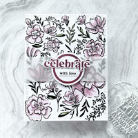 Pinkfresh Studio - Inky Floral, Kerrossapluunasetti