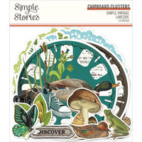 Simple Stories - Simple Vintage Lakeside, Chipboard Clusters, 13osaa