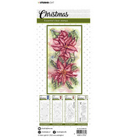 Studio Light - Christmas Slimline Poinsettia Essentials, Leimasetti