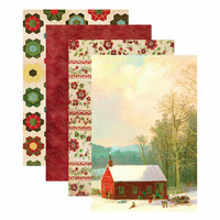 Spellbinders - Cathe Holden Christmas Fleamarket Finds, Christmas Velvet, Paperikko 6''x9''