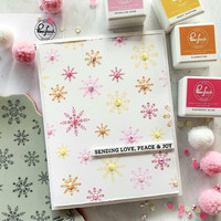 Pinkfresh Studio - Cling Rubber Stamp, Snowflakes, Leima