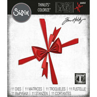 Sizzix - Thinlits Dies By Tim Holtz, Bowtied Colorize, Stanssisetti