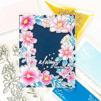 Pinkfresh Studio - Floral Border, Leimasetti