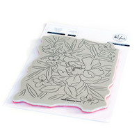 Pinkfresh Studio - Cling Rubber Stamp, Blooming Peony, Leima