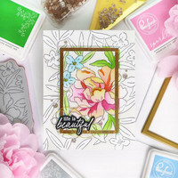 Pinkfresh Studio - Cling Rubber Stamp, Blooming Peony, Leima