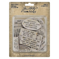 Tim Holtz - Idea-Ology Chipboard Quote Chips, Labels, 48kpl