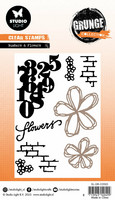 Studio Light - Grunge Collection Numbers & Flowers, Stanssisetti