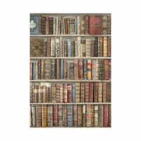 Stamperia - Vintage Library Backgrounds, Rice Paper, A6, 8arkkia