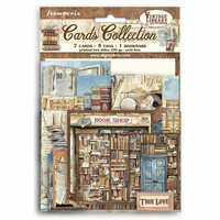 Stamperia - Vintage Library, Cards Collection, 13 osaa
