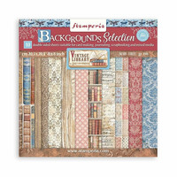 Stamperia - Vintage Library Backgrounds, Paper Pack 8