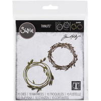 Sizzix - Thinlits Dies By Tim Holtz, Funky Wreath, Stanssisetti