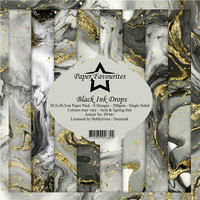 Paper Favourites - Black Ink Drops 12