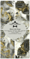 Paper Favourites - Black Ink Drops Slim Paper Pack, Paperikko