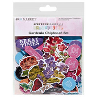 49 And Market - Spectrum Gardenia Chipboard Set, 58osaa