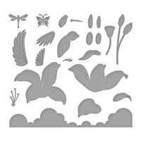 Spellbinders - Hummingbird and Lily, Stanssisetti