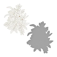 Spellbinders - Glimmer Hot Foil Plate & Die, Hexi-Gem Blooms
