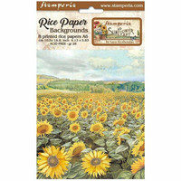 Stamperia - Sunflower Art Backgrounds, Rice Paper, A6, 8arkkia