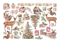 Stamperia - Pink Christmas Elements, Die Cuts