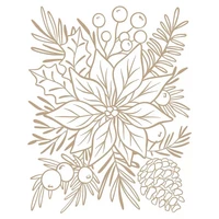 Spellbinders - Glimmer Hot Foil Plate, Full Bloom Poinsettia