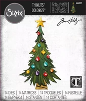 Sizzix - Thinlits Dies By Tim Holtz, Trim a Tree Colorize, Stanssisetti