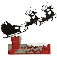 Sizzix - Thinlits Dies By Tim Holtz, Reindeer Sleigh, Stanssisetti