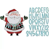 Sizzix - Thinlits Dies By Tim Holtz, Santa Greetings Colorize, Stanssisetti