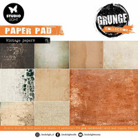 Studio Light - Grunge Vintage Papers, 20x20cm, Paperikko, 36 arkkia
