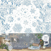 Studio Light - Jenine's Vintage Christmas Acetate, White & Blue, 6 arkkia