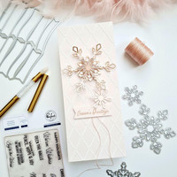 Pinkfresh Studio - Large Snowflakes, Stanssisetti