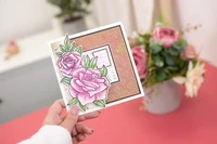 Crafter`s Companion - Vintage Rose Bouquet, Leima- ja Stanssisetti