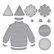 Spellbinders - Stitched Christmas Sweater, Stanssisetti