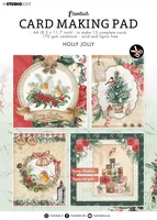 Studio Light - Card Making Pad Holly Jolly, A4