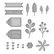 Spellbinders - Petite Blooms and Sentiments, Stanssisetti