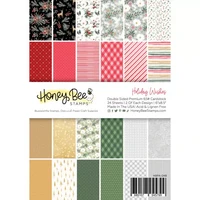 Honey Bee Stamps - Holiday Wishes, Paperikko 6''x8'', 24sivua