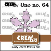 Crealies - 64 Poinsettia Pointy Leaves, Stanssi
