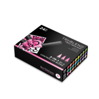 Spectrum Noir - Triblend Brush Markers, 24kpl, Essential Blends