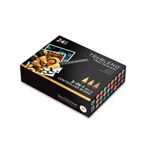Spectrum Noir - Triblend Brush Markers, 24kpl, Deep Blends