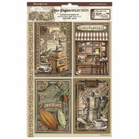 Stamperia - Coffee and Chocolate, Rice Paper, A4, 6arkkia
